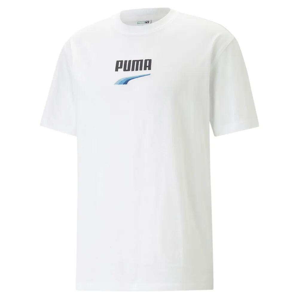 PUMA 短T 流行系列 DOWNTOWN 湖綠 橘LOGO 短袖 T恤 男 53824884 歷史價格詳細信息