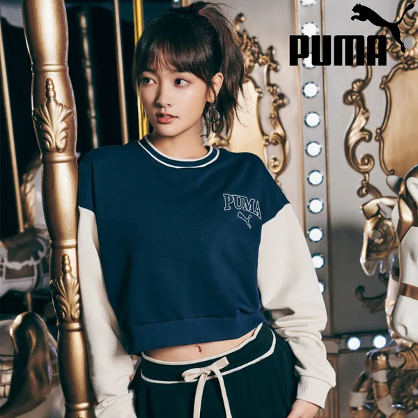 PUMA 大學T 基本系列 SQUAD 灰色 LOGO 謝欣穎 圓領衫 女 62359704 歷史價格詳細信息
