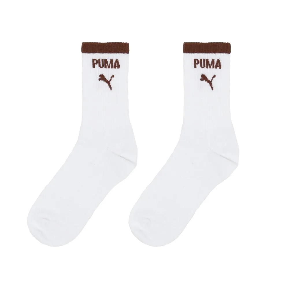 Puma 彪馬 長襪 Fashion Crew Sock 女款 棕 白 中筒襪 休閒襪 襪子 BB145201 歷史價格詳細信息