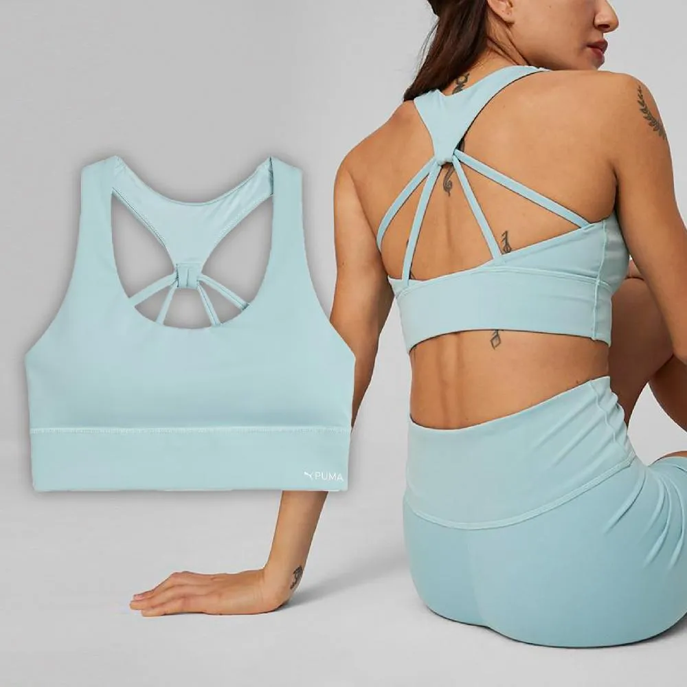 【PUMA】運動內衣 Evolve Longline Bra 藍 白 中強度 排汗 可拆襯墊 運動 瑜珈(524800-22) 歷史價格詳細信息