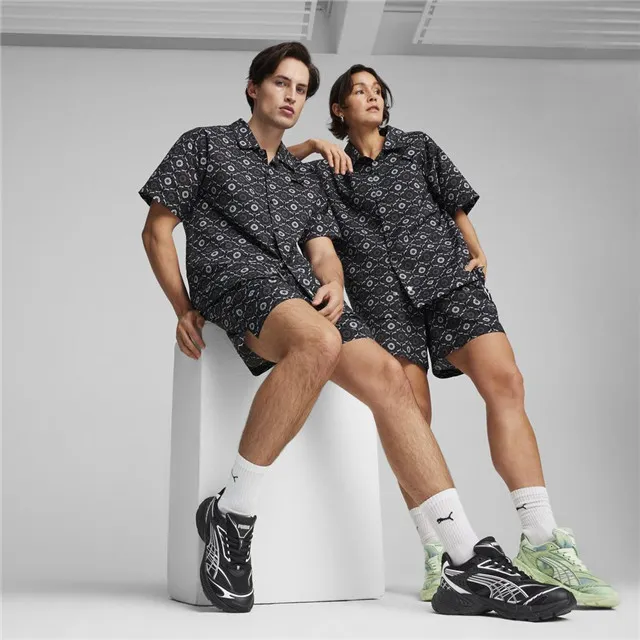 PUMA 短袖 流行系列 黑色 NEW PREP 幾何 復古 短袖 襯衫 中性 62787301 價格比較,價格查詢,歷史價格詳細信息