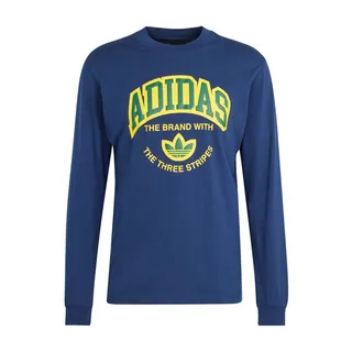 Adidas VRCT LS Tee IS0212 男 長袖 上衣 運動 休閒 三葉草 棉質 舒適 深藍 歷史價格詳細信息