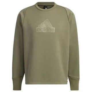 Adidas M Z.N.E FL Crew [IQ1376] 男 長袖 上衣 大學T 亞洲版 休閒 寬鬆 保暖 淺灰 歷史價格詳細信息