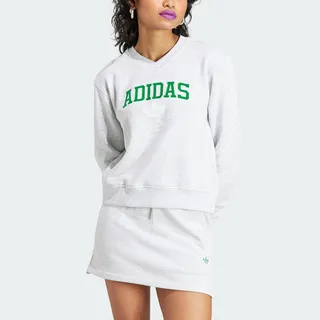 【ADIDAS】GFX CREW SWEAT 圓領套頭衫 女 灰色-II5612 歷史價格詳細信息