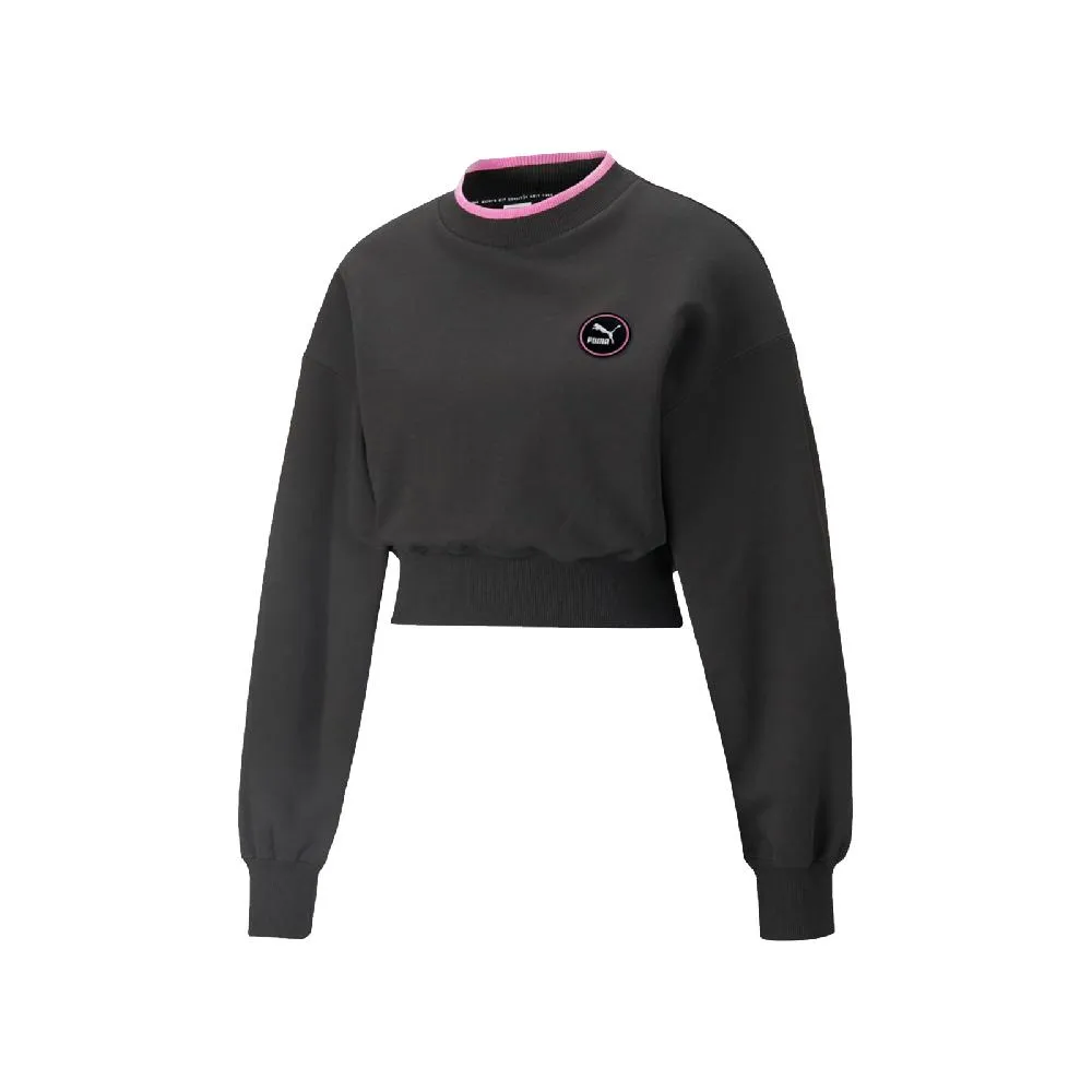 Puma 長袖 SWxP 女款 黑 大學t 短版 著用款 歐規【ACS】53356201 歷史價格詳細信息