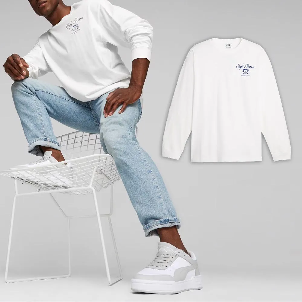 Puma 彪馬 長袖上衣 Squad 女款 藍 米白 膠印LOGO 微短版 王淨 著用款 長袖 67789814 歷史價格詳細信息