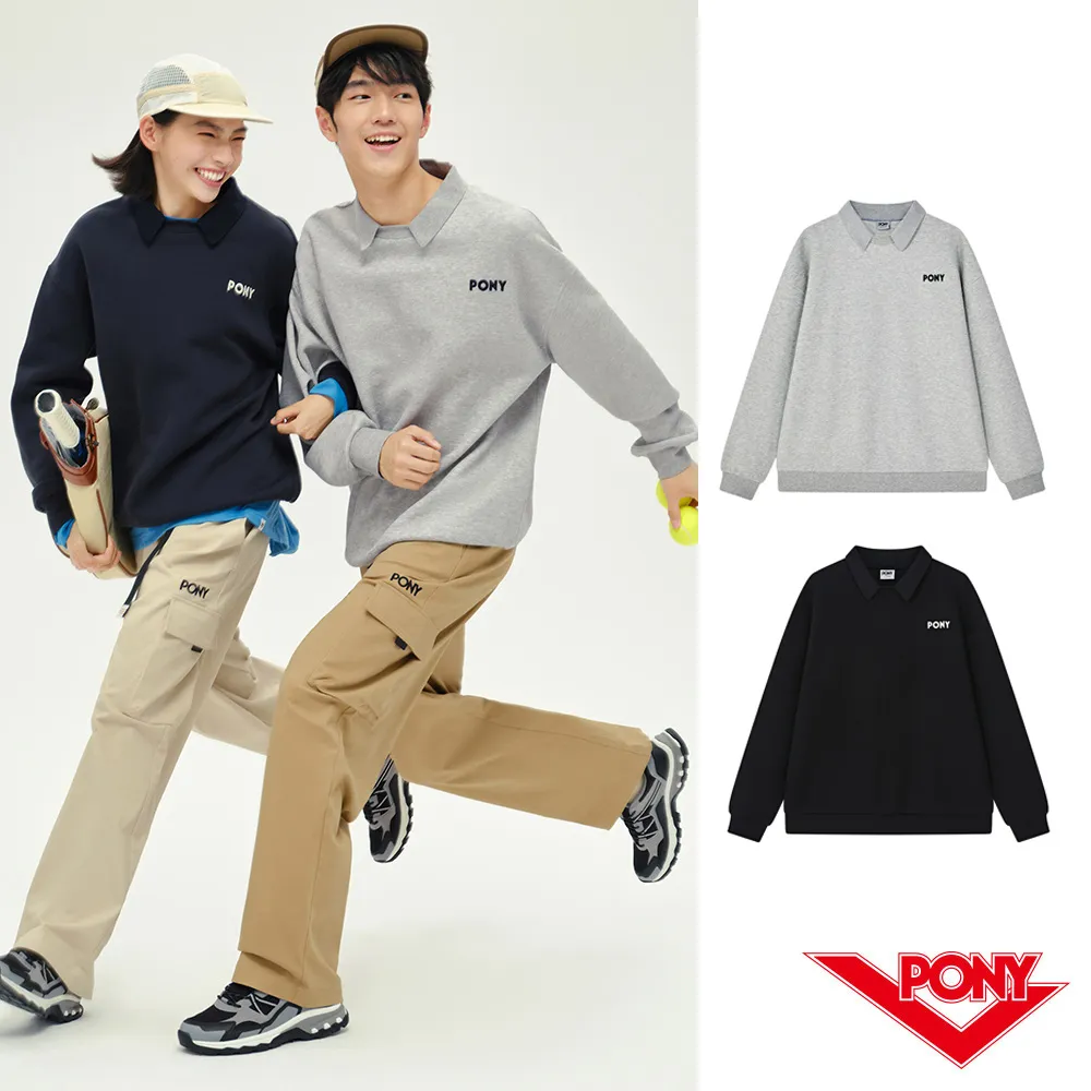 PONY 長袖素色大學帽T-男女款-藍/粉/黃 歷史價格詳細信息