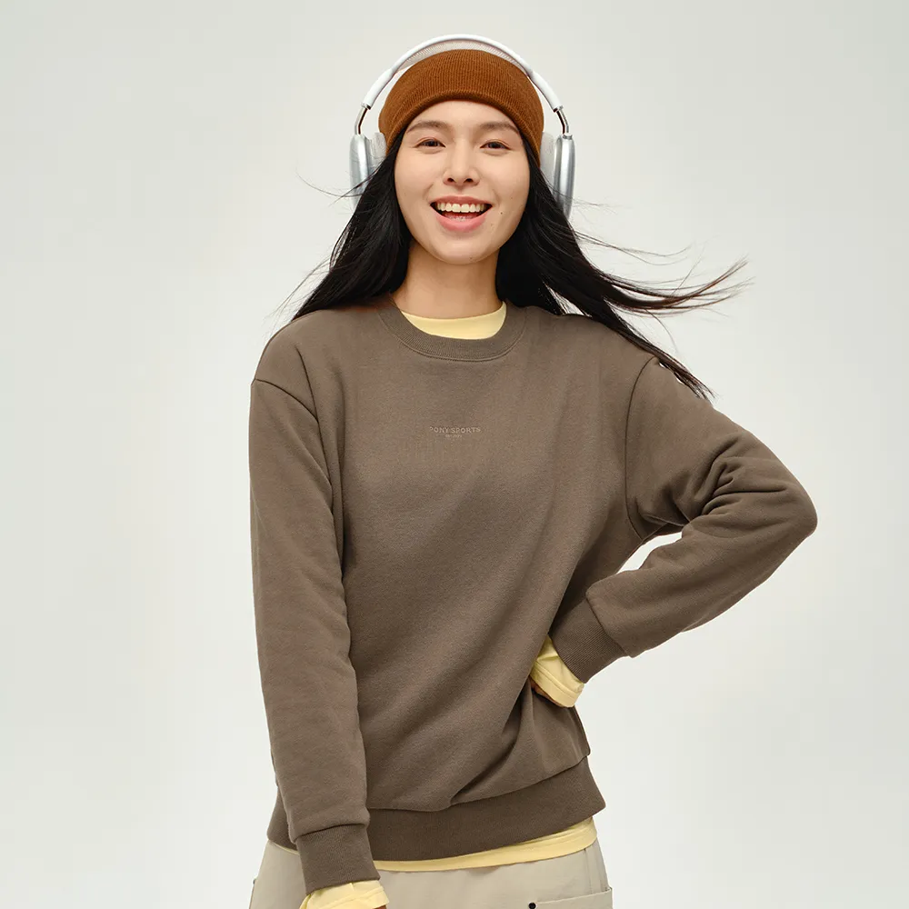 PONY 長袖素色大學帽T-男女款-藍/粉/黃 歷史價格詳細信息