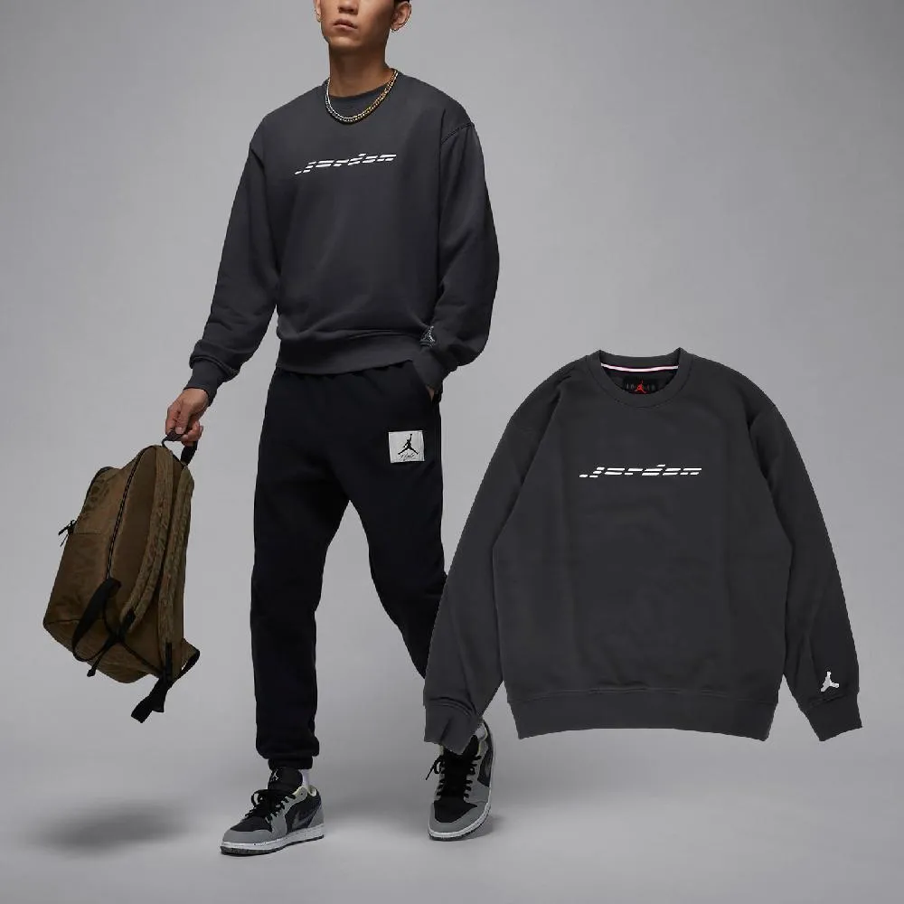 長袖 Jordan Fleece 男款 灰 毛圈布 寬鬆 大學T 衛衣 HQ4889-041 歷史價格詳細信息
