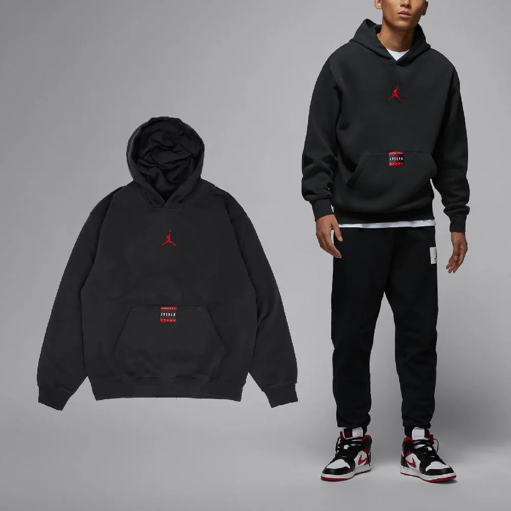 帽T Jordan Essentials Hoodie 男款 黑 紅 內刷毛 前口袋 喬丹 連帽上衣 FD7466-010 歷史價格詳細信息