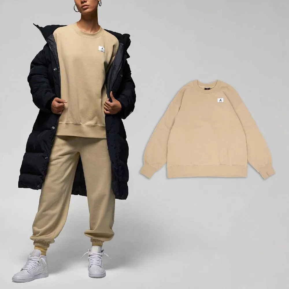 長袖 Jordan Fleece 男款 灰 毛圈布 寬鬆 大學T 衛衣 HQ4889-041 歷史價格詳細信息