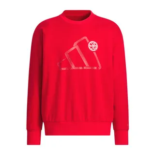 【ADIDAS】CM ST SWEAT 圓領套頭衫 男女款 長袖上衣 白黑紅 條紋 新年-JZ4201 歷史價格詳細信息