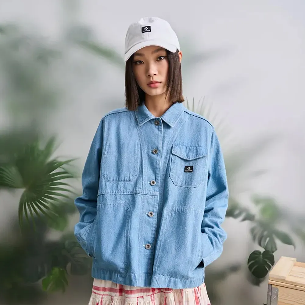 【CONVERSE】DENIM WORDMARK UTILITY SHIRT 短袖襯衫 牛仔襯衫 男 藍色_10027158-A01 歷史價格詳細信息