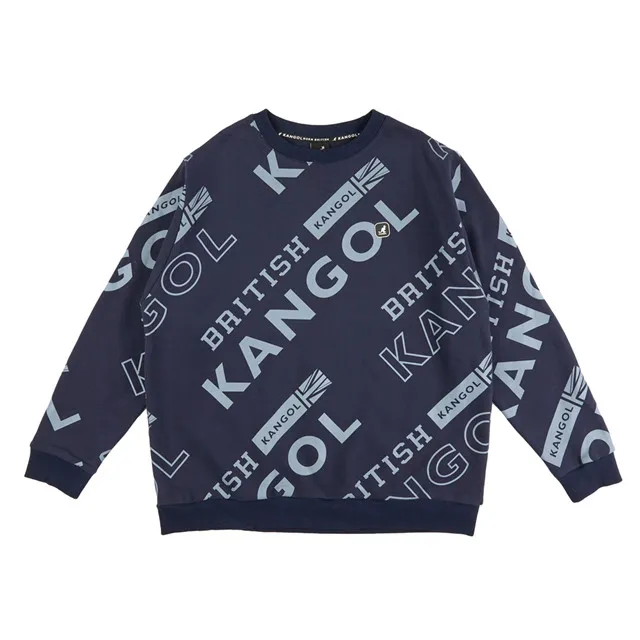 KANGOL 長袖 大學T 深藍 滿版印花 內刷毛 中性 6355100980 歷史價格詳細信息