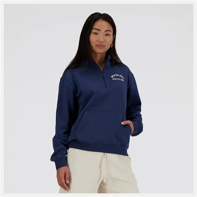 [New Balance]刺繡NB半開襟上衣_女性_米白色_AWT33556GIE 歷史價格詳細信息