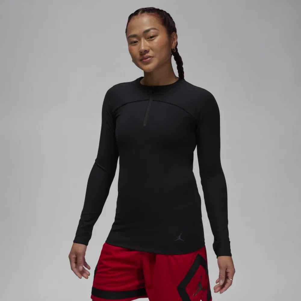 【NIKE】AS W J LS MOCK NECK TOP 女 長袖上衣 黑色-FQ8061010 歷史價格詳細信息