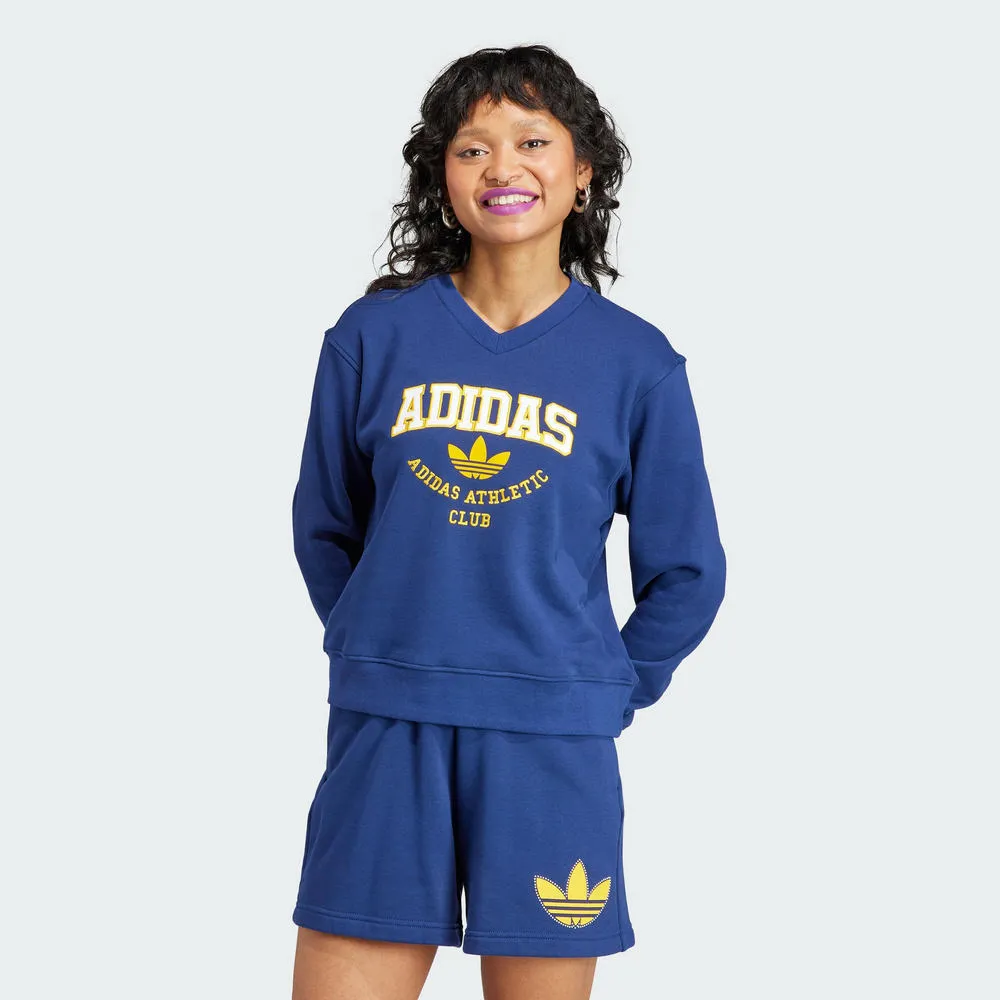 【ADIDAS】GFX CREW SWEAT 圓領套頭衫 女 灰色-II5612 歷史價格詳細信息