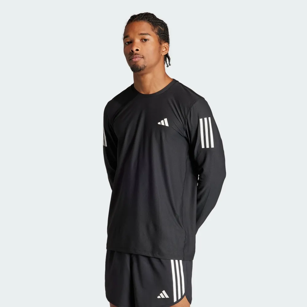 Adidas OTR B LS IN1486 男 長袖 上衣 運動 慢跑 訓練 吸濕排汗 拇指洞 反光 黑 白 歷史價格詳細信息