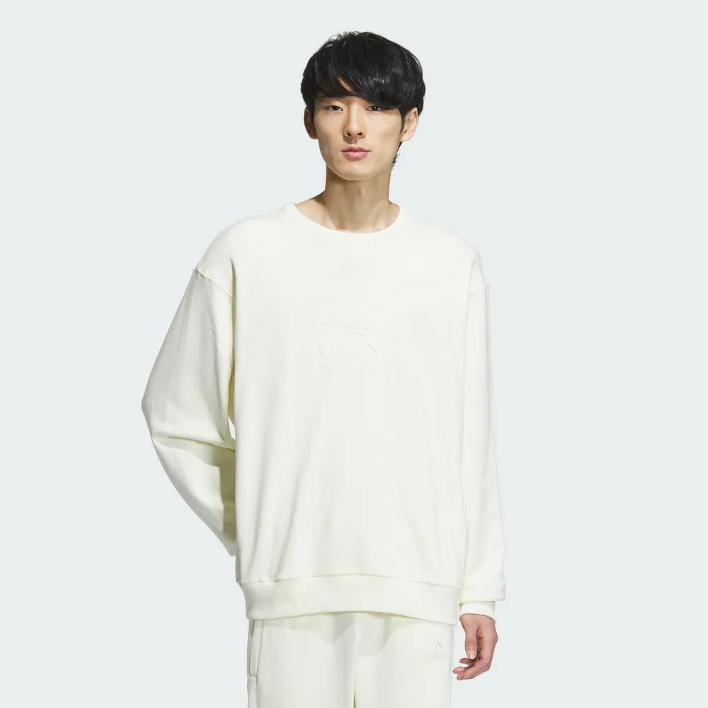 ADIDAS ST LOGO SWEAT 男圓領套頭衫 H39359 黑 歷史價格詳細信息