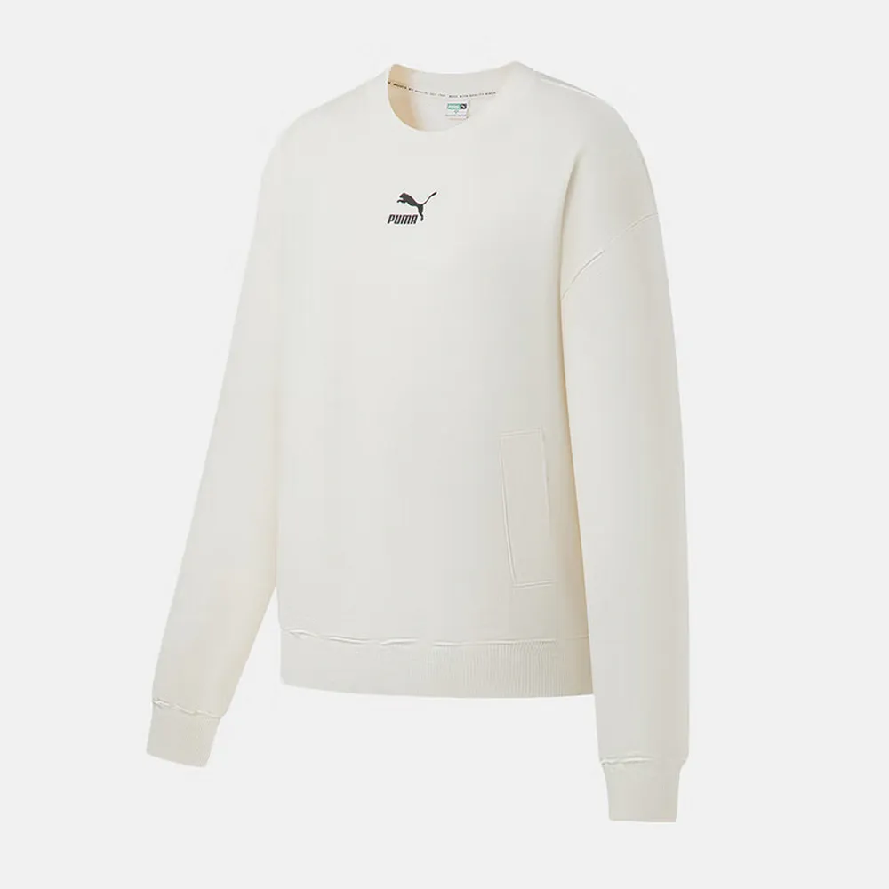 【PUMA】 流行系列Fashion圓領衫 圓領套頭衫 女 白色-53751865 歷史價格詳細信息