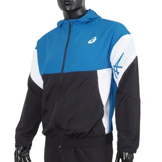 Asics [2033B672-400] 男女 連帽 外套 平織 運動 休閒 訓練 雙側口袋 尼龍 亞瑟士 藍 黑 歷史價格詳細信息
