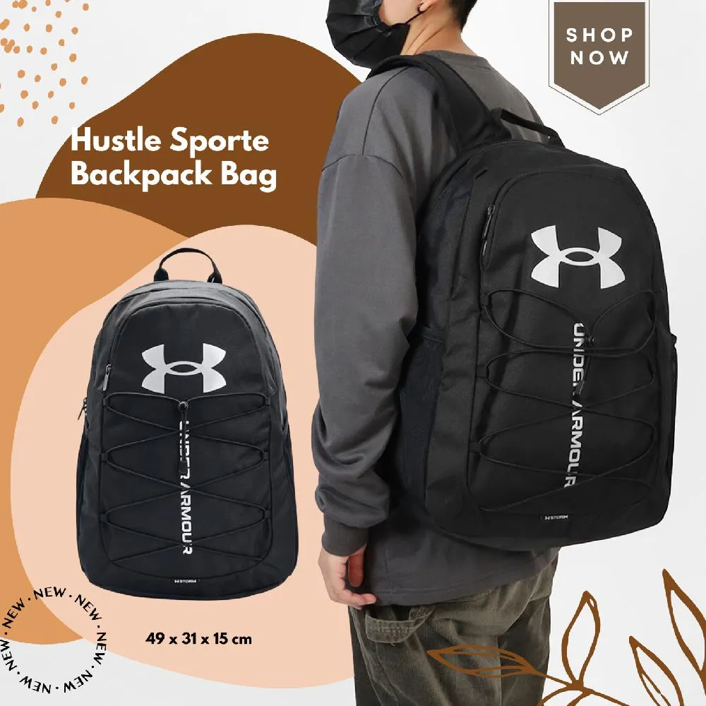 Under Armour 安德瑪 後背包 Hustle 5 Backpack 藍 紅 防潑水 15吋 筆電包 運動包 UA 1361176409 歷史價格詳細信息