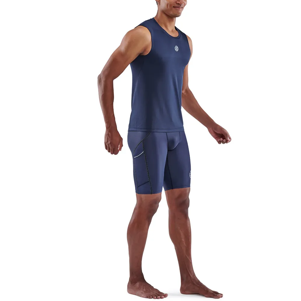 SKINS訓練級二合一壓縮短褲 男 海軍藍 歷史價格詳細信息