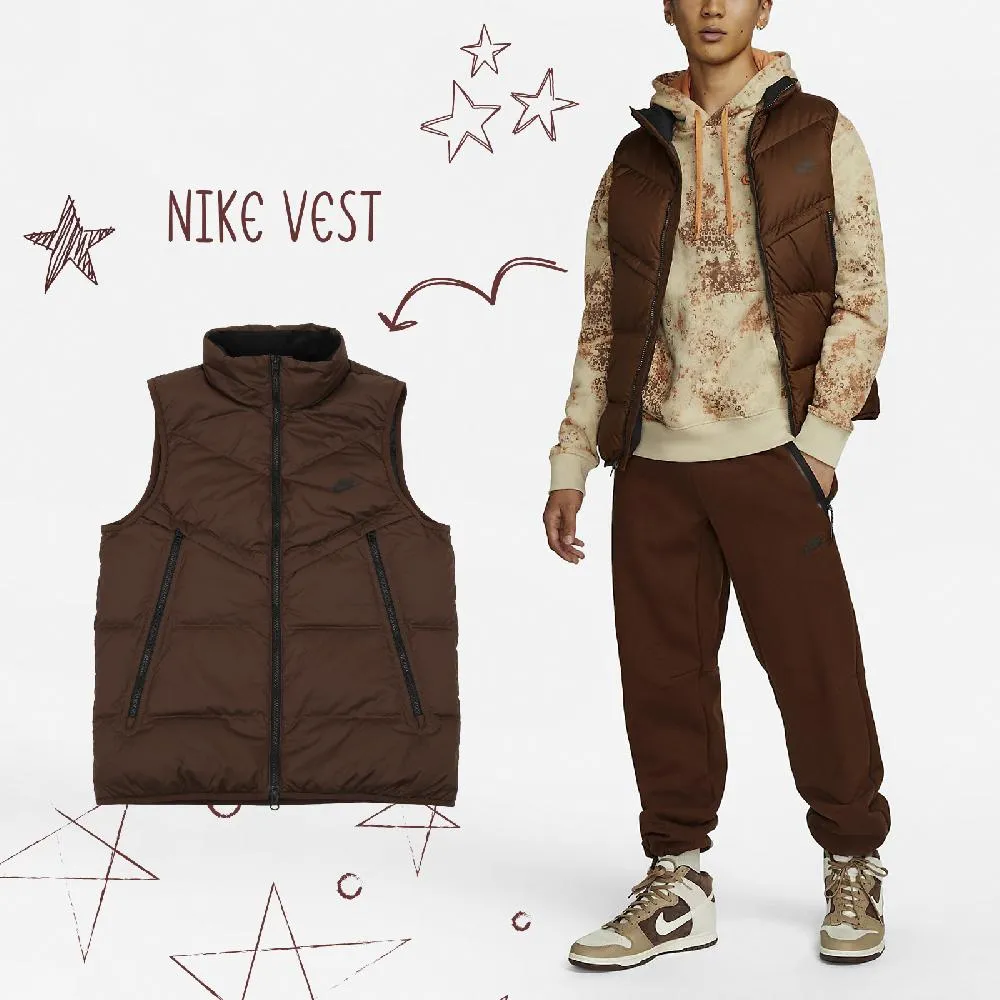Nike 背心 Windrunner 男款 棕 羽絨背心 無袖 保暖 拉鍊口袋 基本款 【ACS】 DV1136-259 歷史價格詳細信息