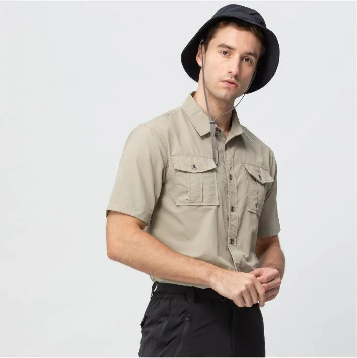 換季出清款【SASAKI】排汗速乾防潑水功能透氣式多口袋短袖襯衫(卡其)/822012 歷史價格詳細信息