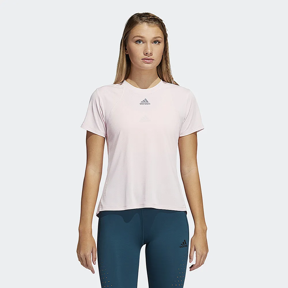 ADIDAS HeatRDY Focus T 女短袖上衣 H20746 淺粉 歷史價格詳細信息