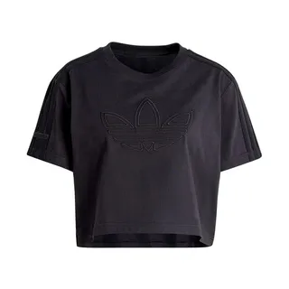 ADIDAS 運動短袖 短版上衣 RIB TEE 女 II8057 黑 現貨 歷史價格詳細信息