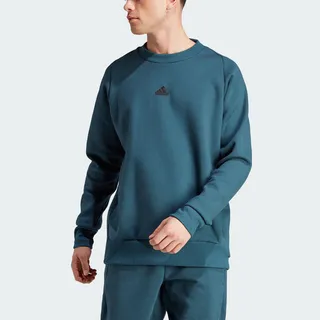 Adidas M Z.N.E. PR CRW IN5109 男 長袖 上衣 亞洲版 運動 訓練 休閒 舒適 寬鬆 黑 歷史價格詳細信息