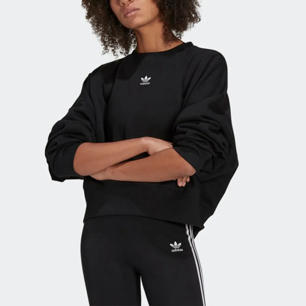 【ADIDAS】SWEATSHIRT 圓領套頭衫 大學T 女 藍色-IA6501 歷史價格詳細信息