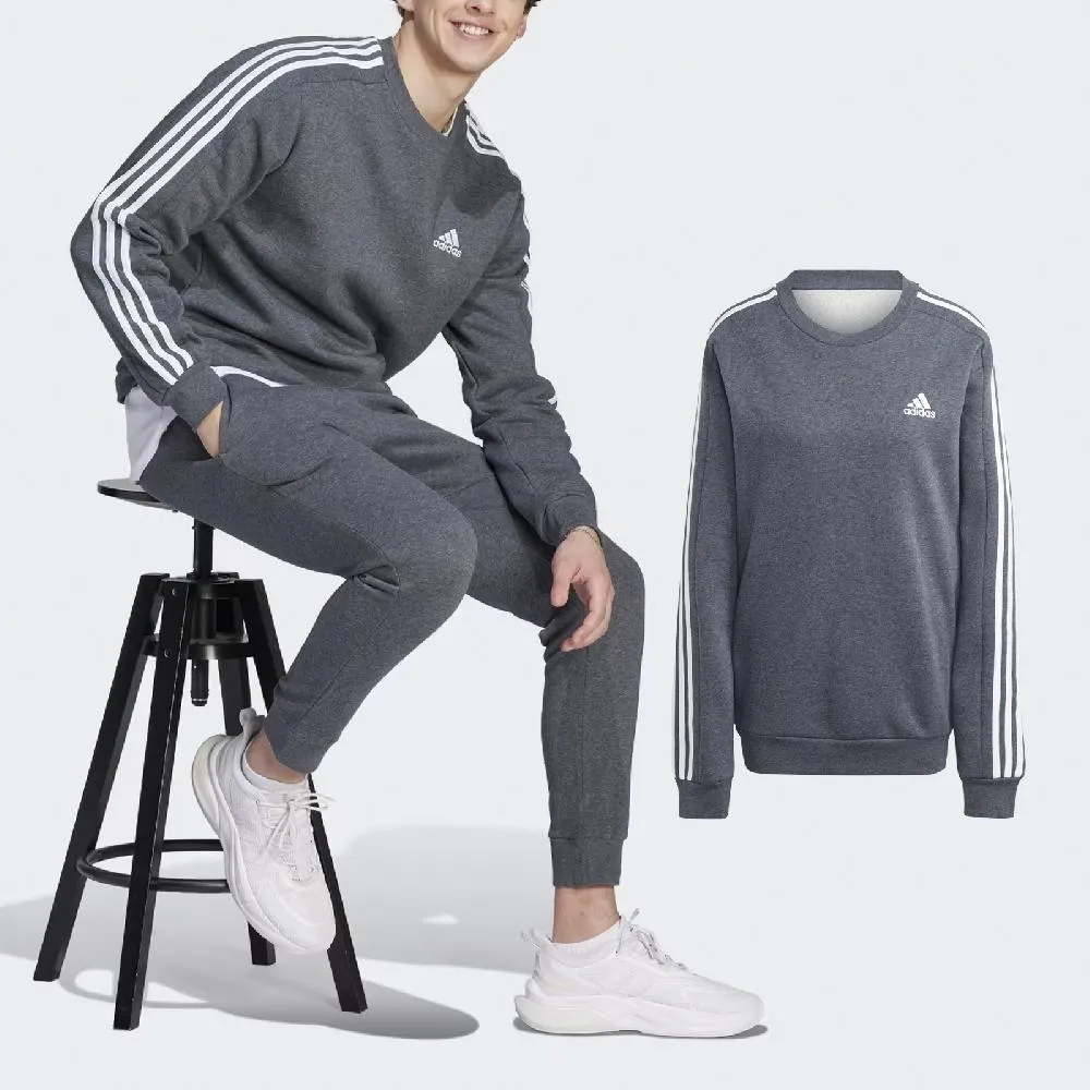 adidas 愛迪達 大學T Sports 男款 米白 奶茶色 白 法國棉 基本款 運動 長袖 衛衣 上衣 IQ1370 歷史價格詳細信息