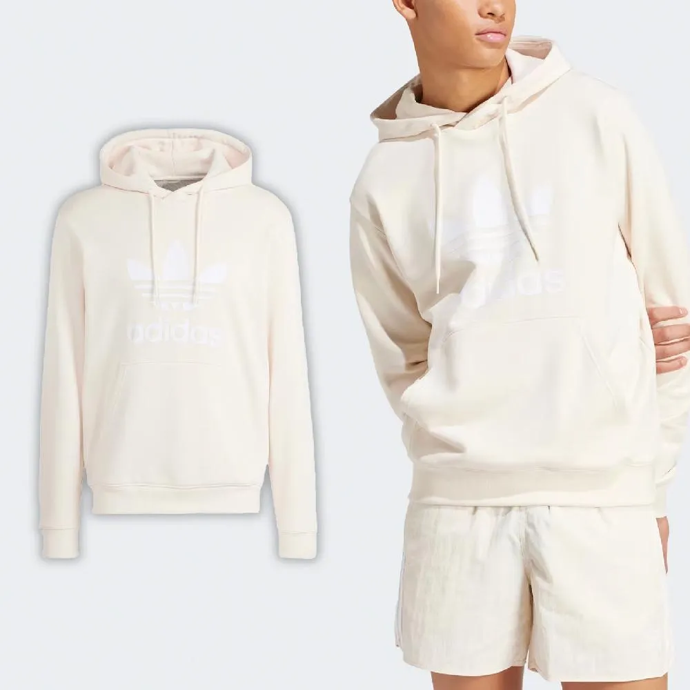 adidas 愛迪達 帽T Adicolor Hoodie 男款 長袖 連帽上衣 黑 白 三線 寬鬆 三葉草  HM1871 歷史價格詳細信息