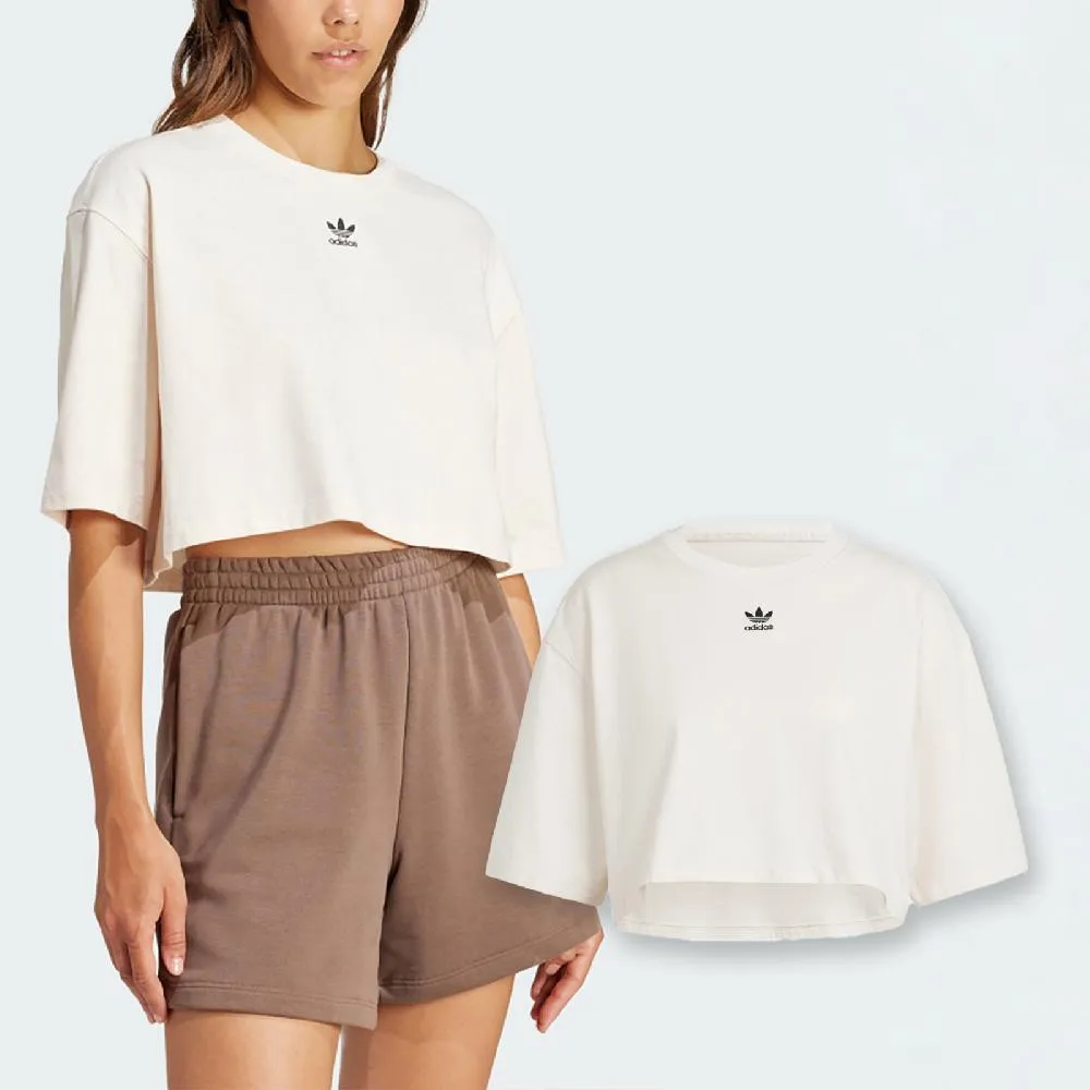 【adidas 愛迪達】ESSENTIALS 短版長袖上衣 女 - Originals IJ5387 歷史價格詳細信息