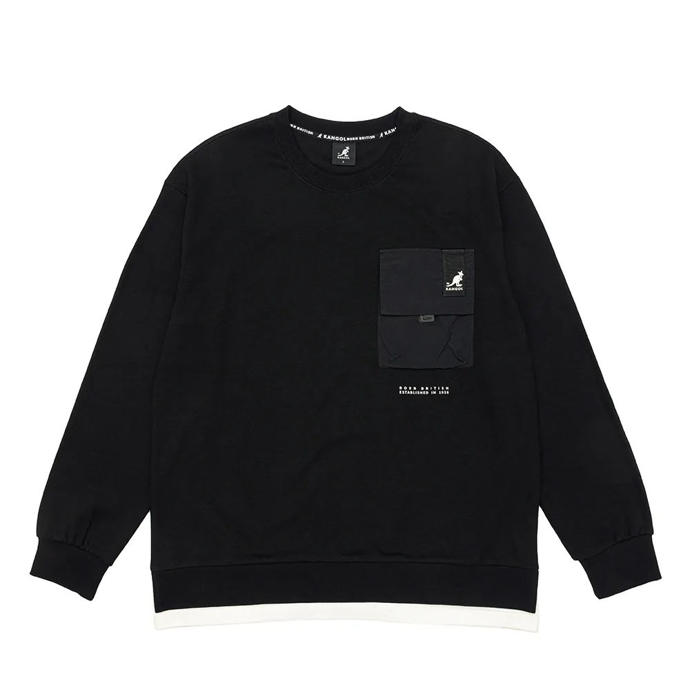 KANGOL 大學T 黑色 小LOGO 後背材質拼接 長袖 男女 6155100220 歷史價格詳細信息