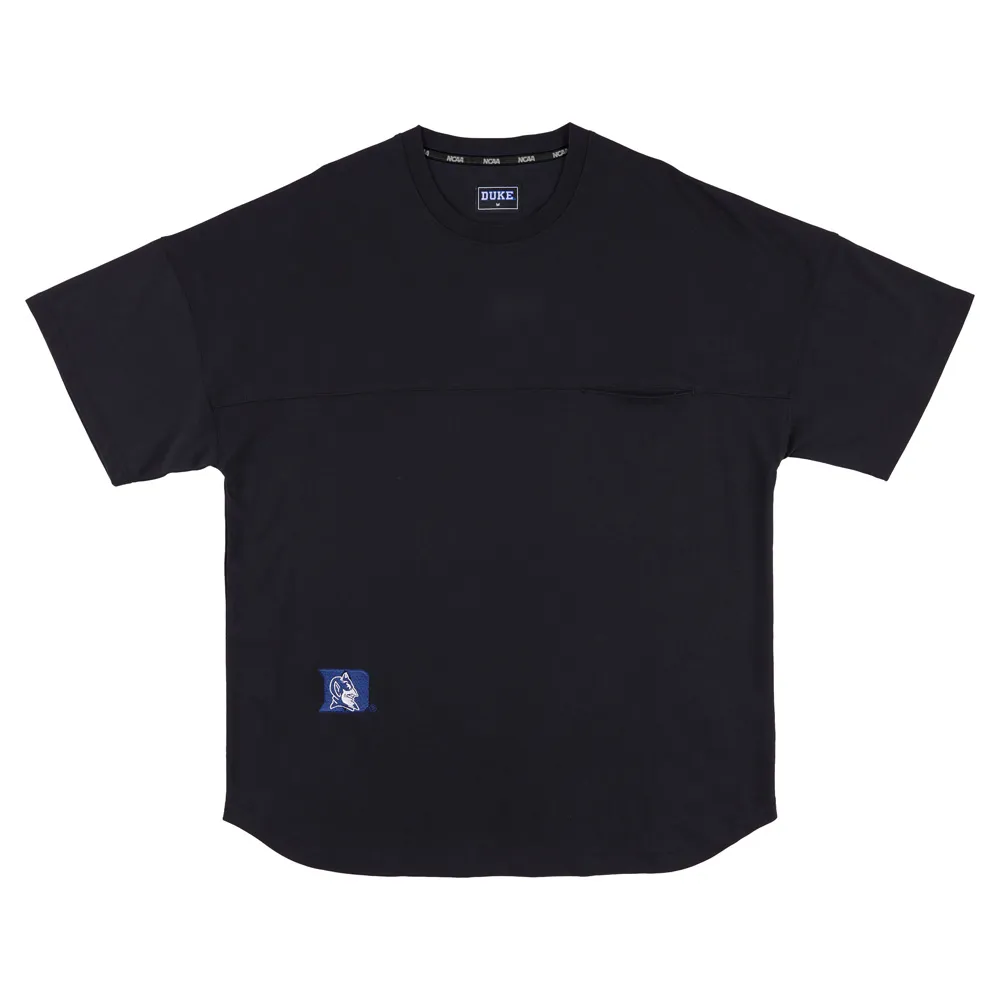 NCAA 短T 藍魔 中性 黑藍 胸小LOGO 背後英文 休閒 男女 7225102020 歷史價格詳細信息