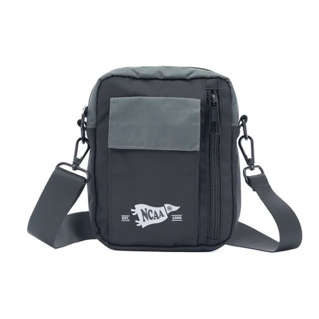 側背包 黑色拼接麻灰斜紋造型包包【NZC34】 歷史價格詳細信息