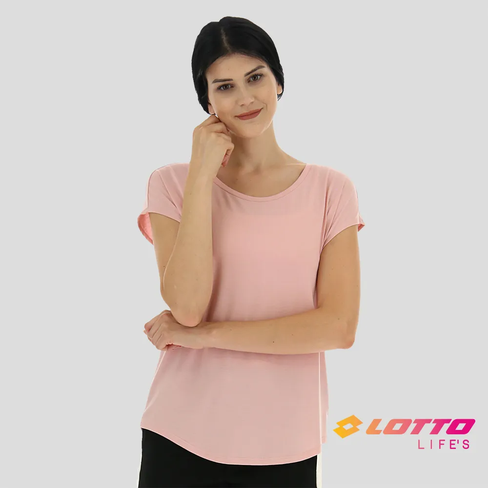 【LOTTO】義大利 女 柔粉圓領短袖上衣(粉紅-LT2155476UA) 歷史價格詳細信息