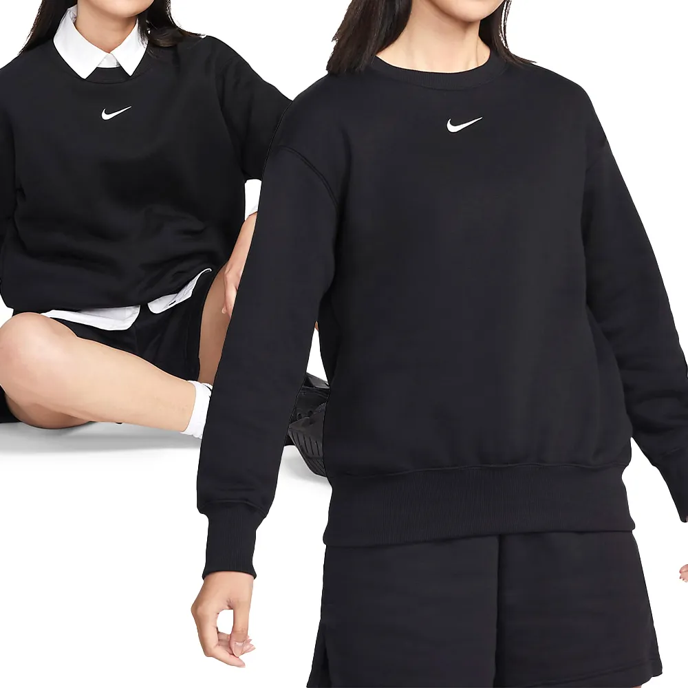 【NIKE】AS W NSW PHNX FLC OS CREW 女 長袖上衣 黑色-DQ5734010 歷史價格詳細信息