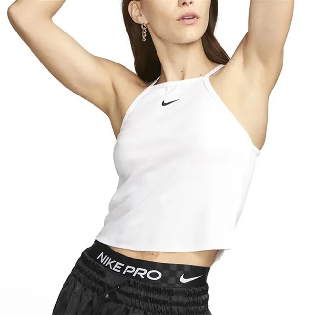 NIKE 背心 ESSENTIALS 黑 刺繡LOGO 羅紋 細肩 小背心 女 DV7961-010 歷史價格詳細信息