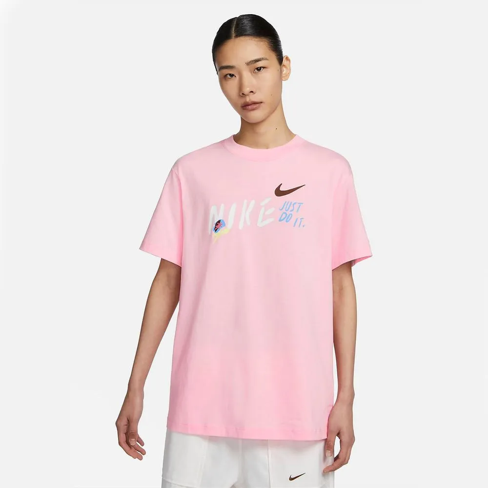 NIKE 短T YOGA DRI-FIT 藍色 訓練 基本款 短版 上衣 女 DM7026-491 歷史價格詳細信息