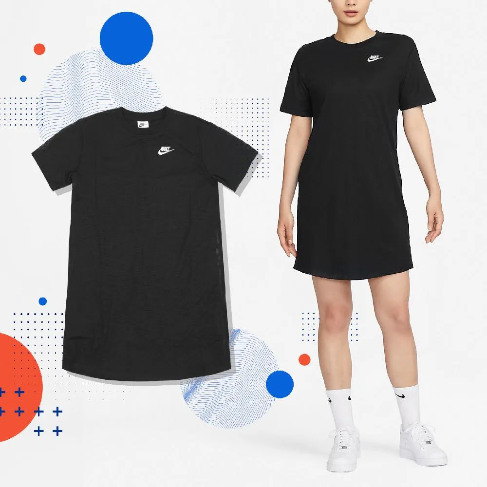 Nike 連身裙 NSW Essential 白 女款 純棉 長版上衣 小洋裝 短袖 寬鬆 DV7883-100 歷史價格詳細信息