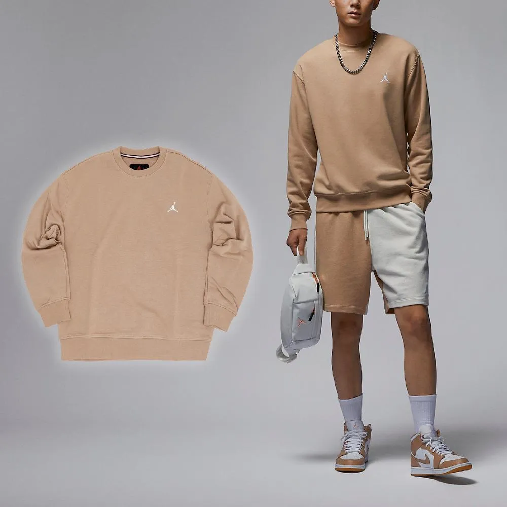 NIKE Jordan長袖上衣 大學T AS W J FLIGHT FLEECE CREW 女 FD4803133 米白 歷史價格詳細信息