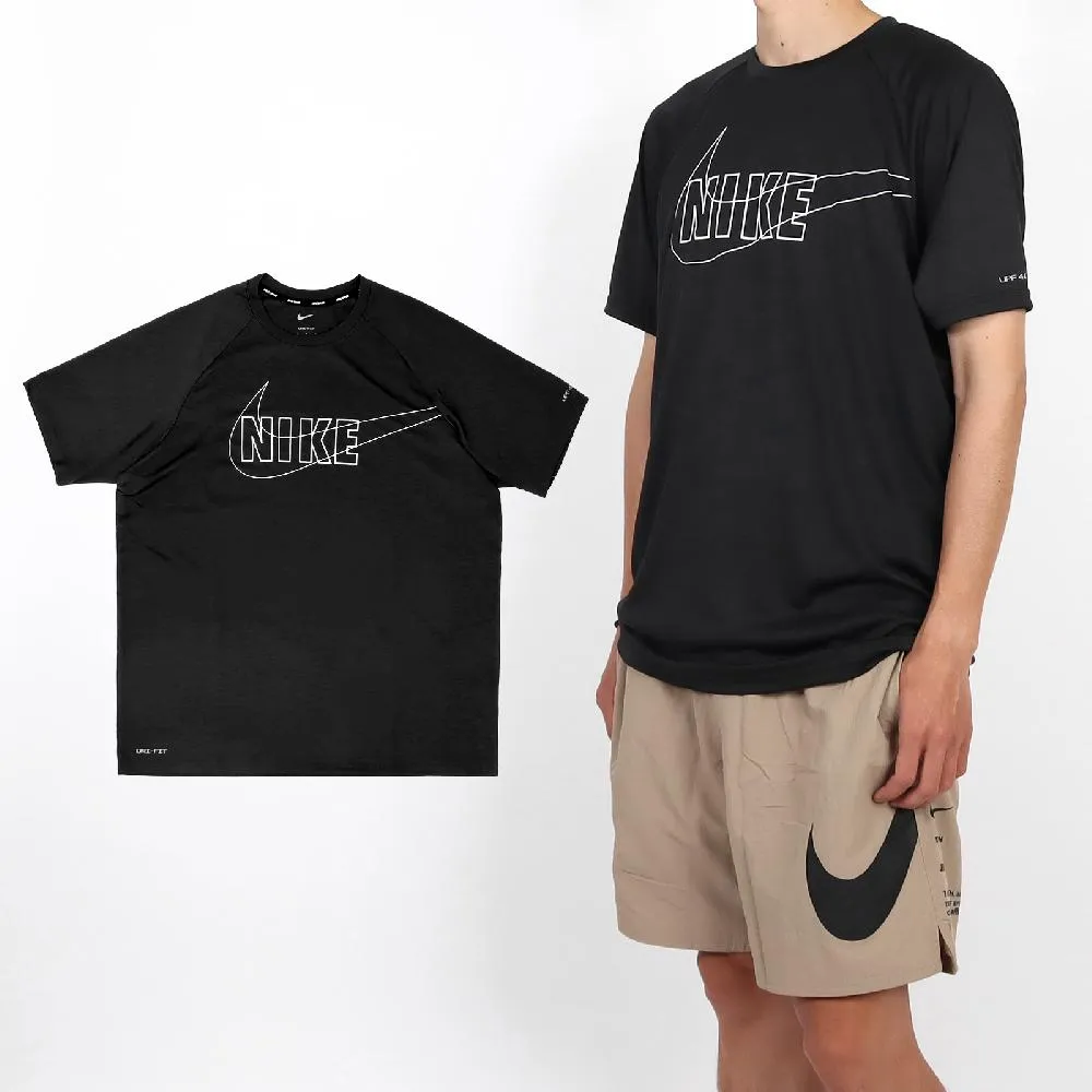 Nike 耐吉 短袖 Hydroguard Rashguard 男款 白 黑 防曬衣 速乾 短T NESSD690-100 歷史價格詳細信息