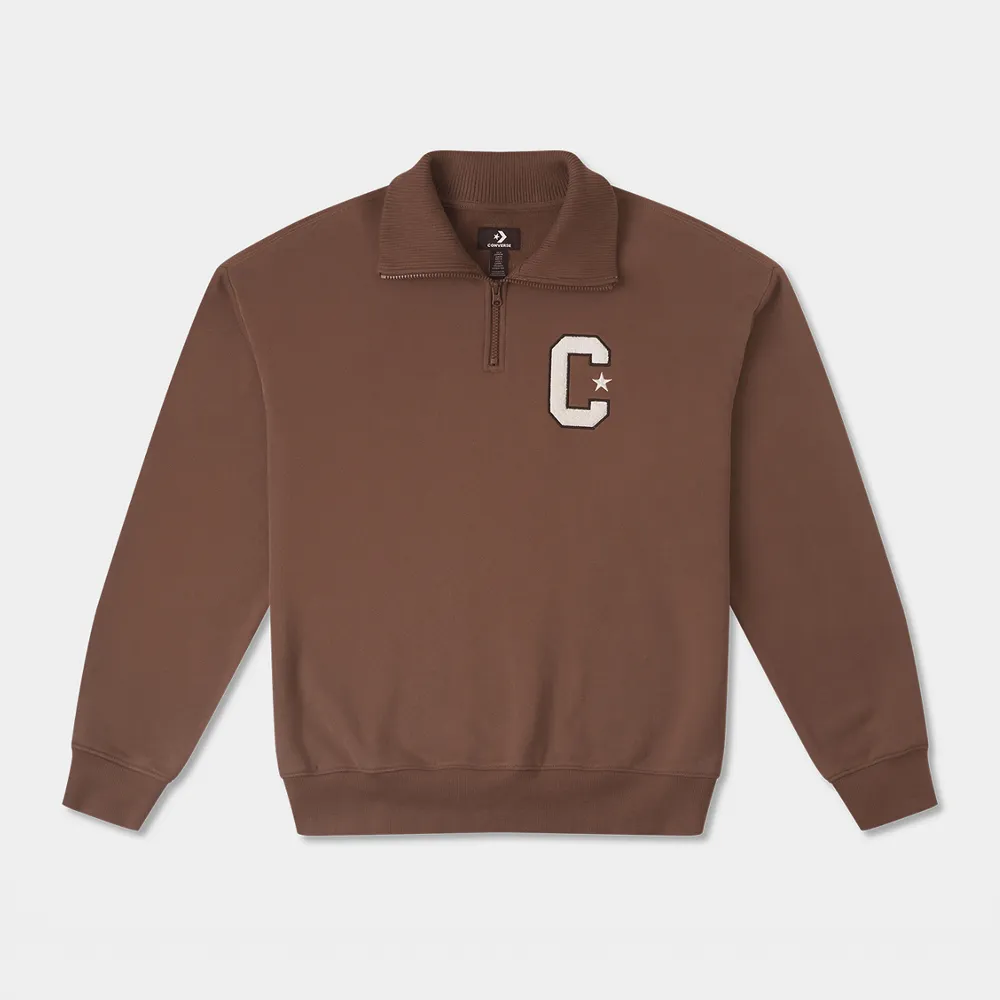 CONVERSE 男女款長袖上衣 胸前LOGO 黑色 中性  寬版  大學T -10024915-A01 歷史價格詳細信息