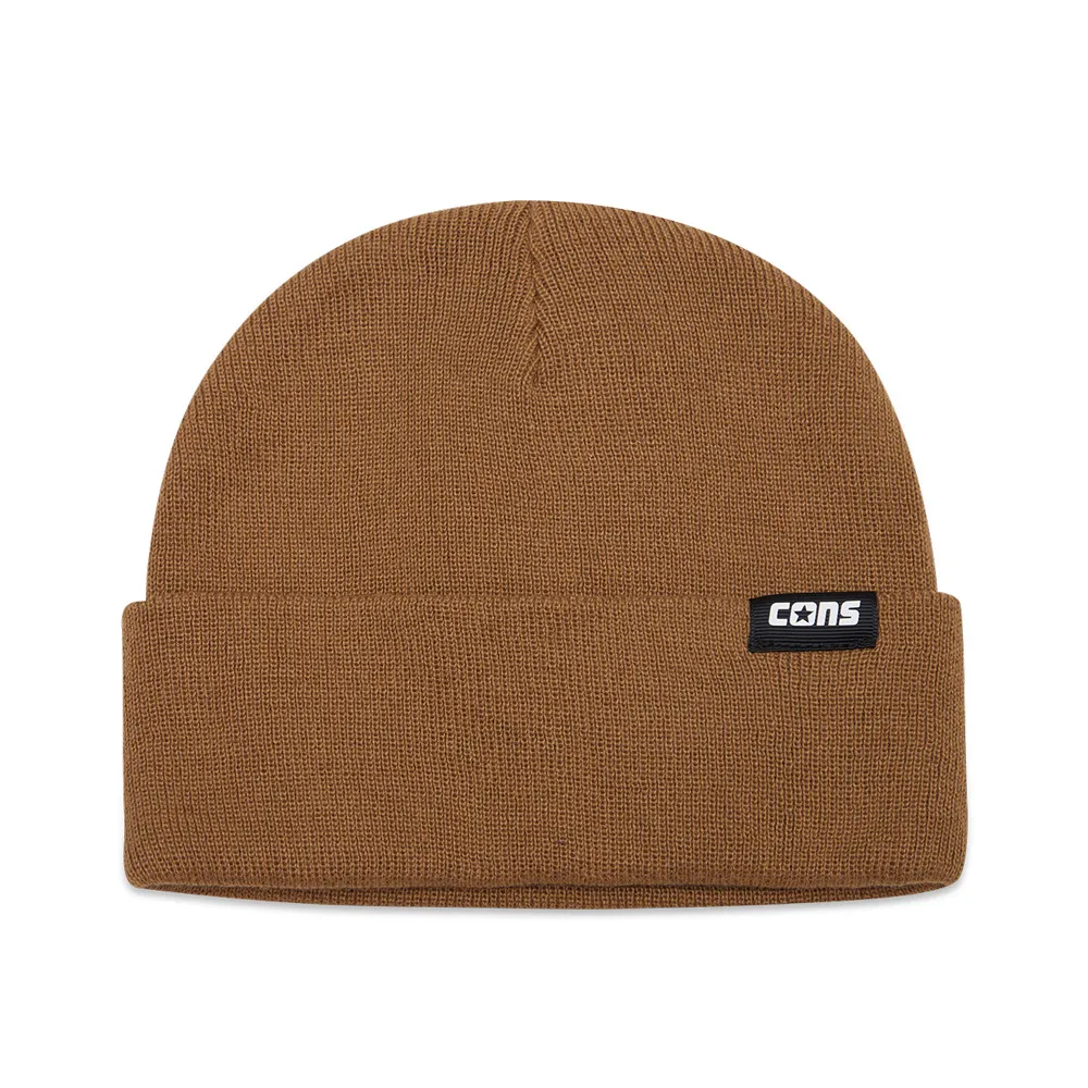 【CONVERSE】CONS BEANIE 休閒帽 毛帽 男帽 女帽 卡其色-10023960-A02 歷史價格詳細信息