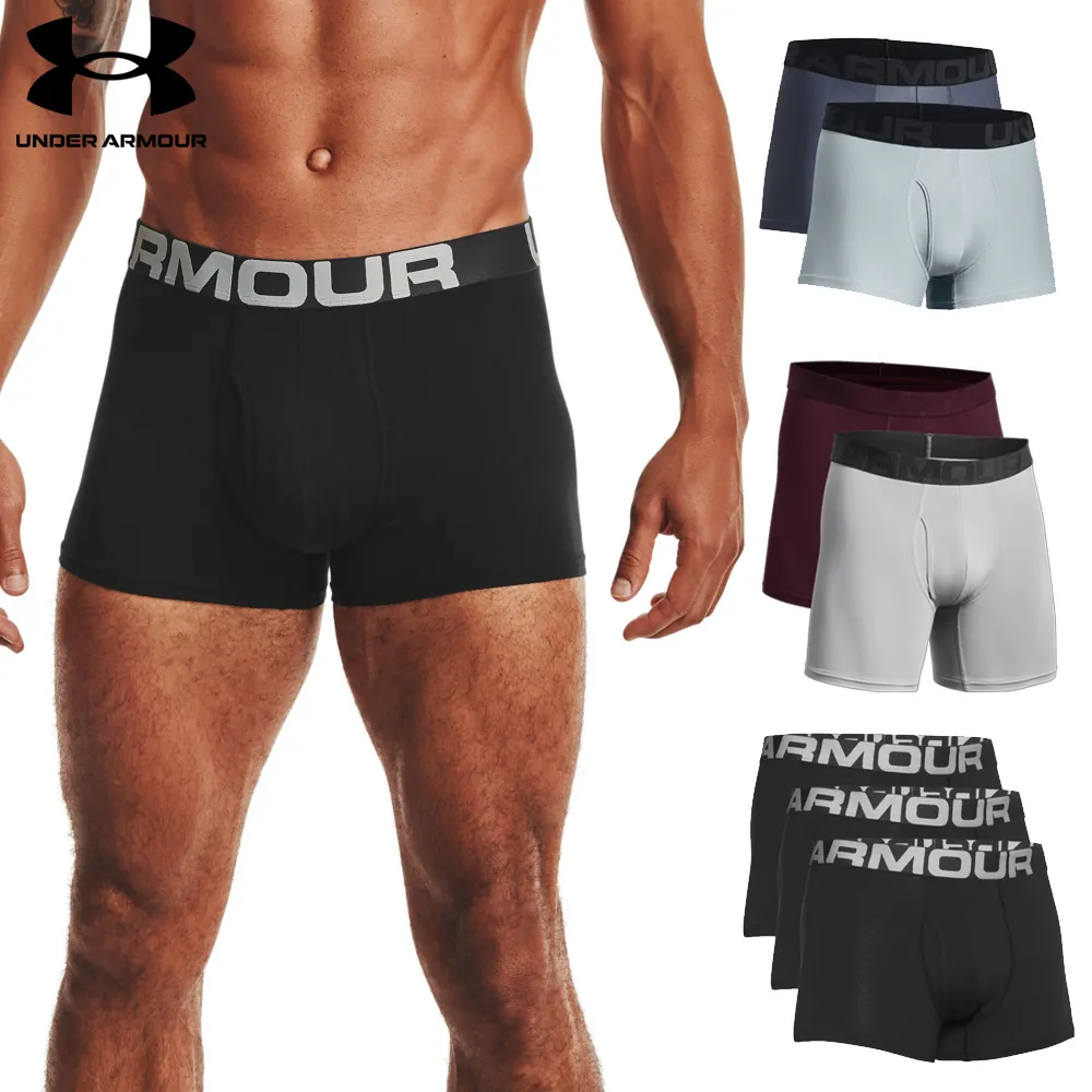 【UNDER ARMOUR】UA 男 6吋Charged Cotton四角褲3入_1363617-465(灰) 歷史價格詳細信息