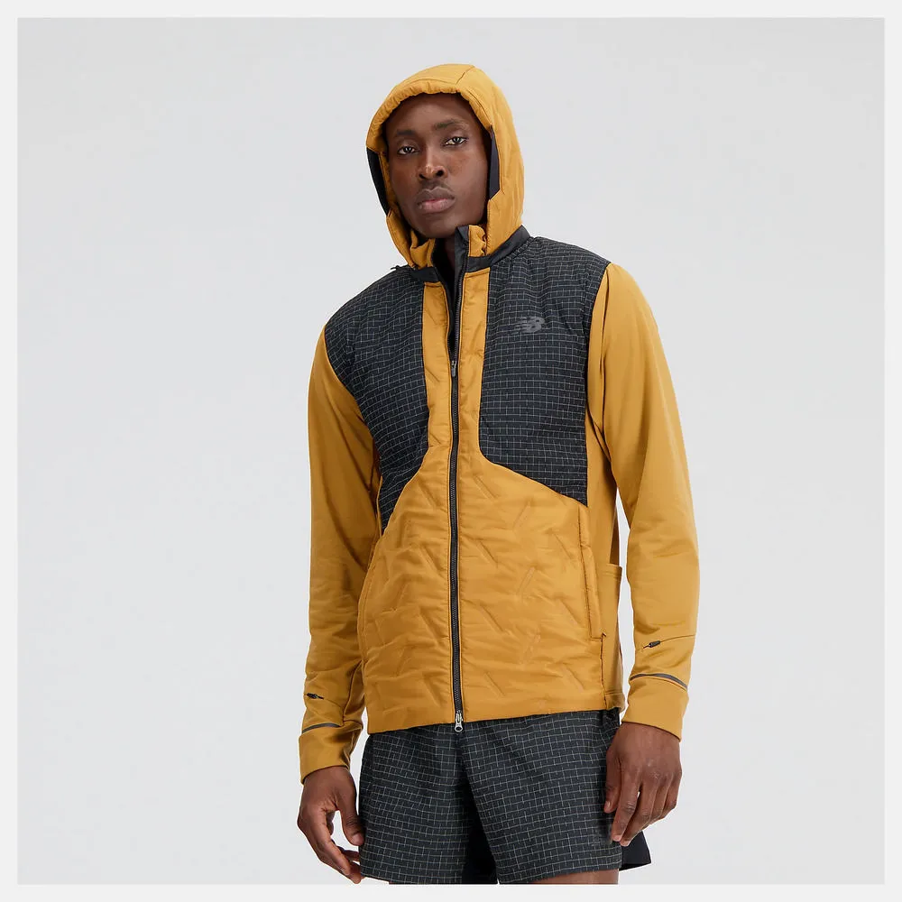 NEW BALANCE 外套 卡其黑 反光 鋪棉 機能 運動 連帽外套 男 MJ33256TOB 歷史價格詳細信息